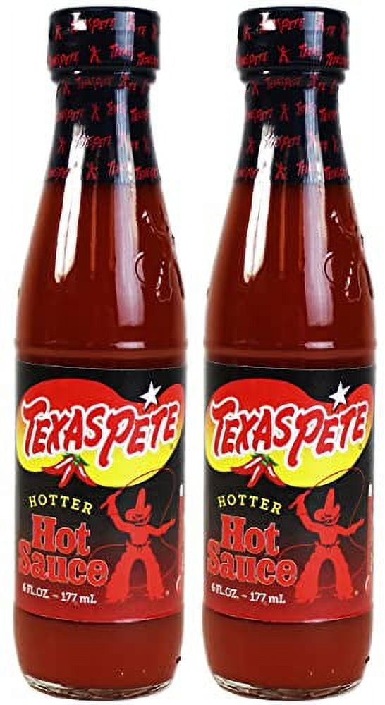 Texas Pete Hotter Hot Sauce (6 Oz Bottles) 2 Pack By Texas Pete
