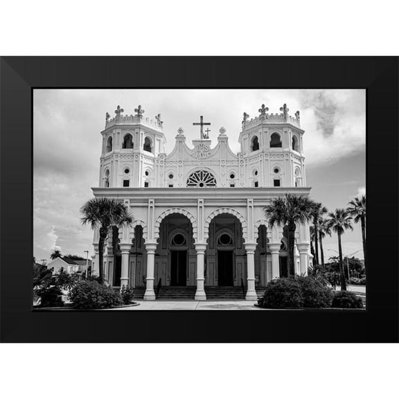 Texas Picture Archive 14x11 Black Modern Framed Museum Art Print Titled - St. Mary Cathedral Basilica Galveston-Texas