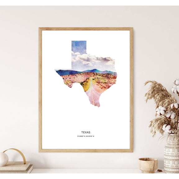 Texas Print Texas Print Texas Texas Texas Map Art Map Of Texas