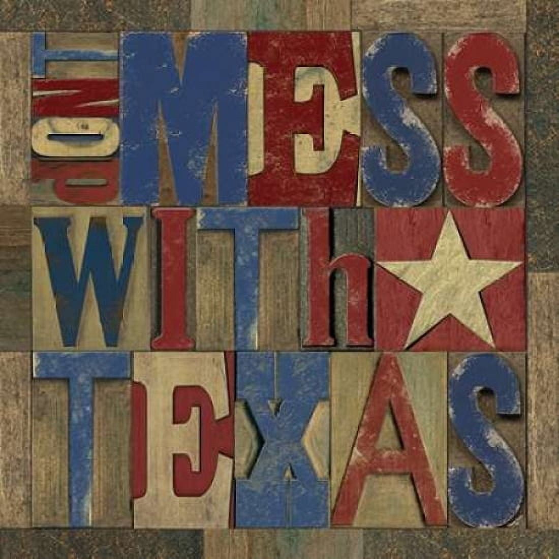 Texas Printer Block I Canvas Art - Tara Reed (24 x 24)