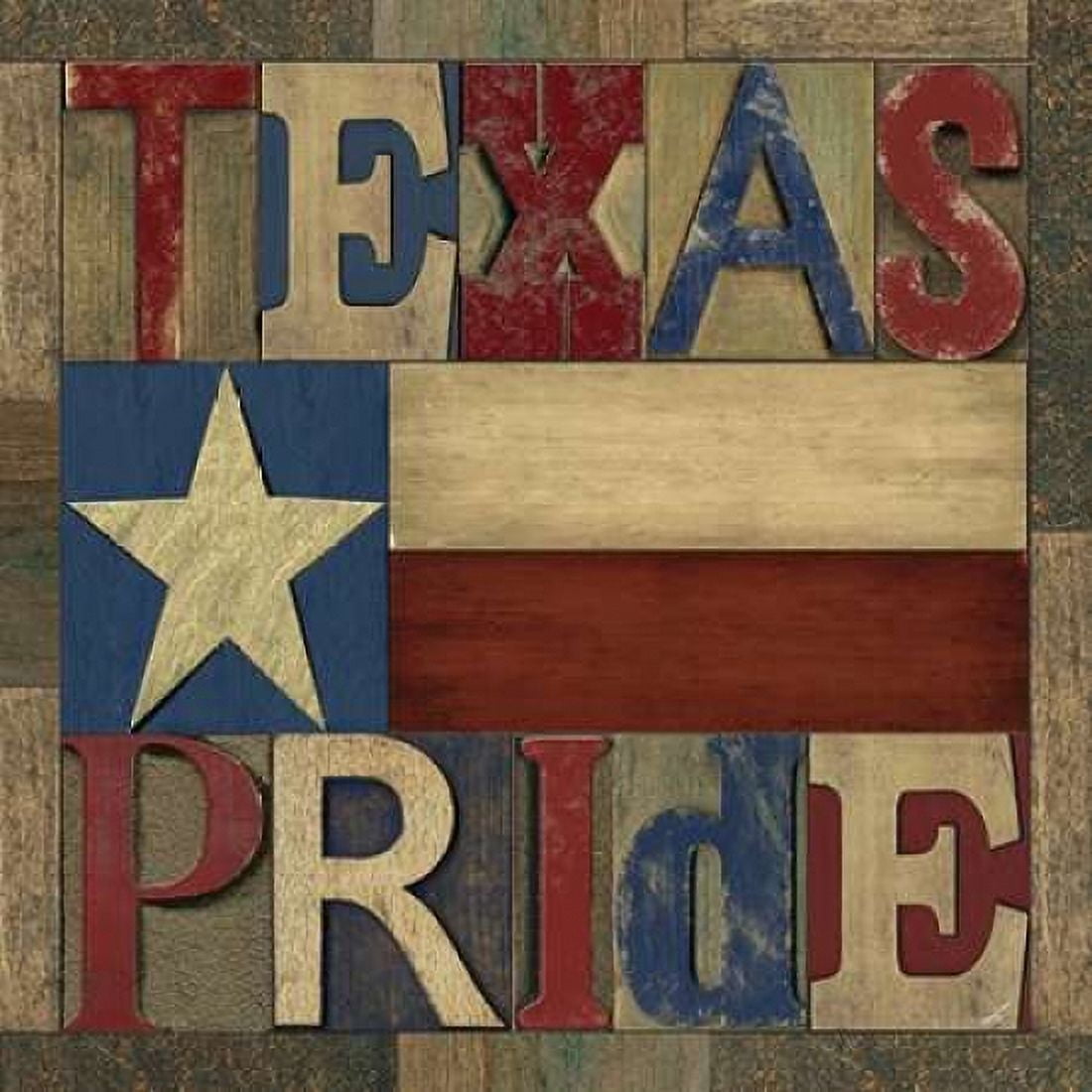 Texas Printer Block II Canvas Art - Tara Reed (24 x 24)