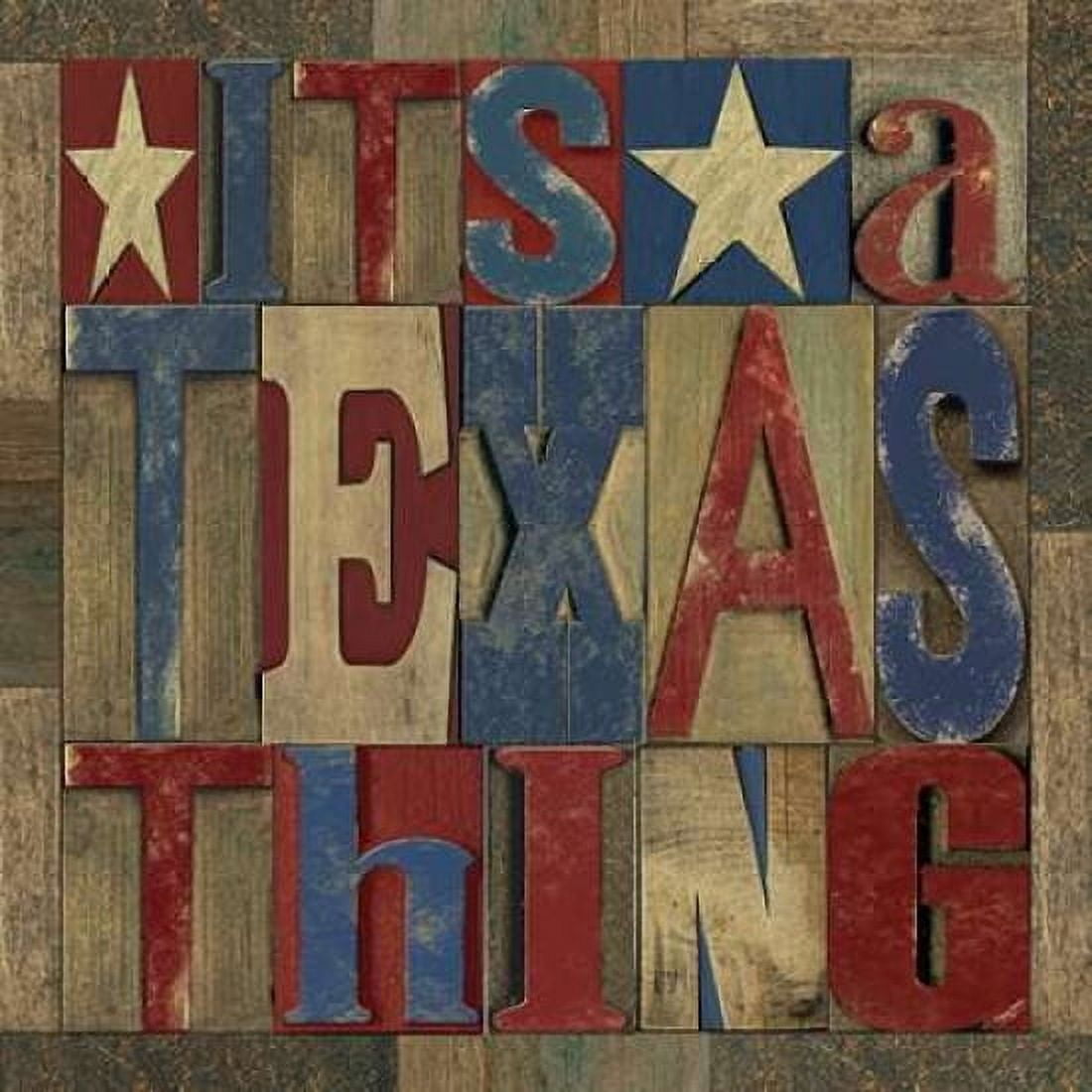 Texas Printer Block III Canvas Art - Tara Reed (24 x 24)
