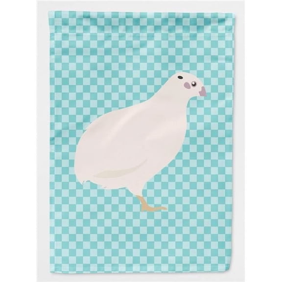 Texas Quail Blue Check Garden Flag