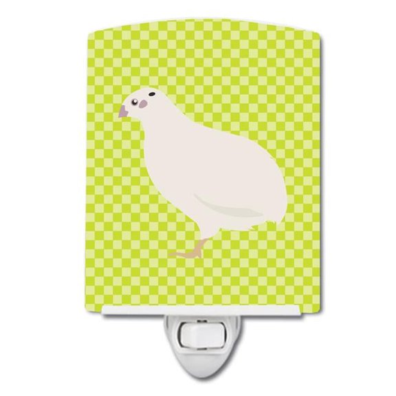 Texas Quail Green Ceramic Night Light