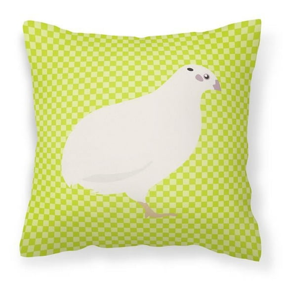 Texas Quail Green Fabric Decorative Pillow