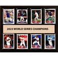 thumbnail image 1 of Texas Rangers 2023 World Series Champions 12" x 15" Trading Card Plaque, 1 of 1