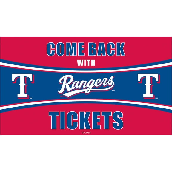 Texas Rangers 28" x 16" Come Back With Tickets Indoor/Outdoor Trapper Mat
