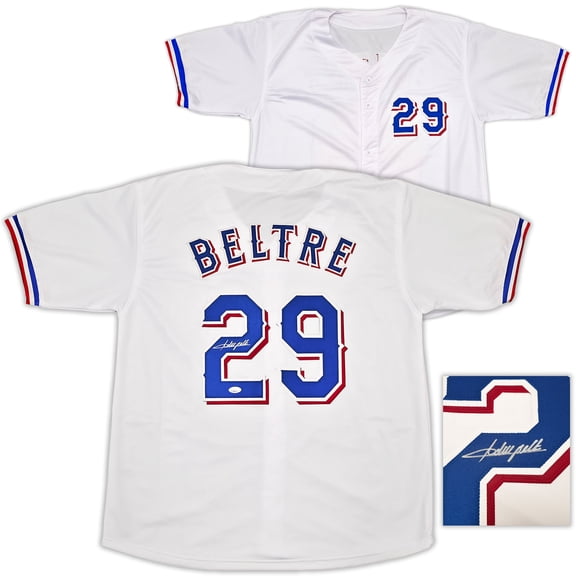 Texas Rangers Adrian Beltre Autographed White Jersey JSA 253601