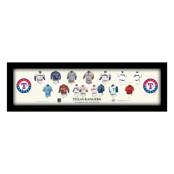 Texas Rangers Cooperstown Collection Framed Uniform Heritage Art Print