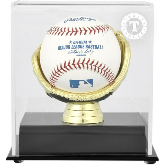 Texas Rangers Fanatics Authentic Gold Glove Single Baseball Logo Display Case - No Size