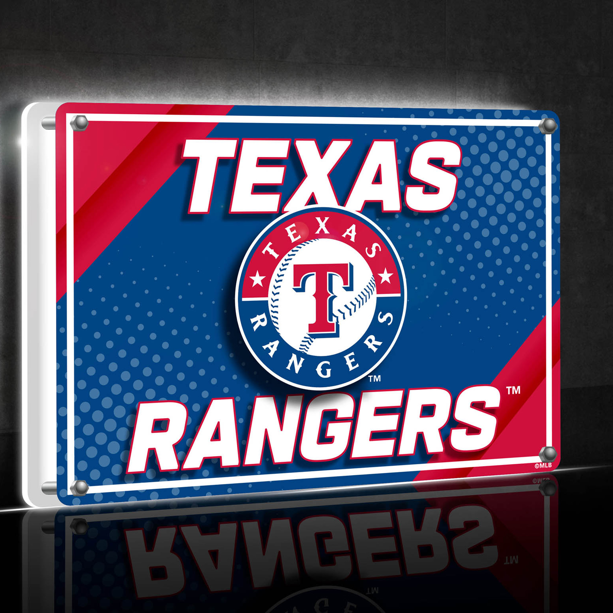 Texas Rangers LED Rectangle Tabletop Sign - Walmart.com