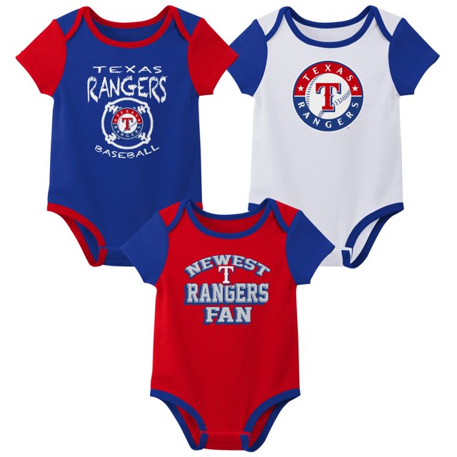 Texas Rangers MLB Infant 3Pack Onesies