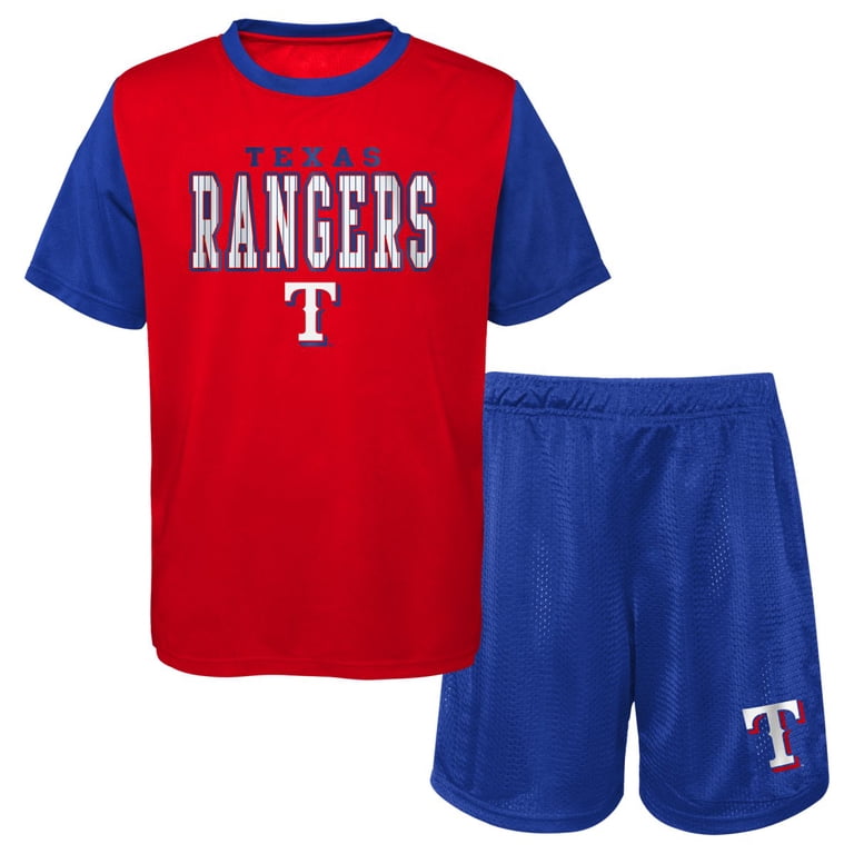 Texas Rangers MLB Toddler Tee Short Set Kids Baseball Apparel