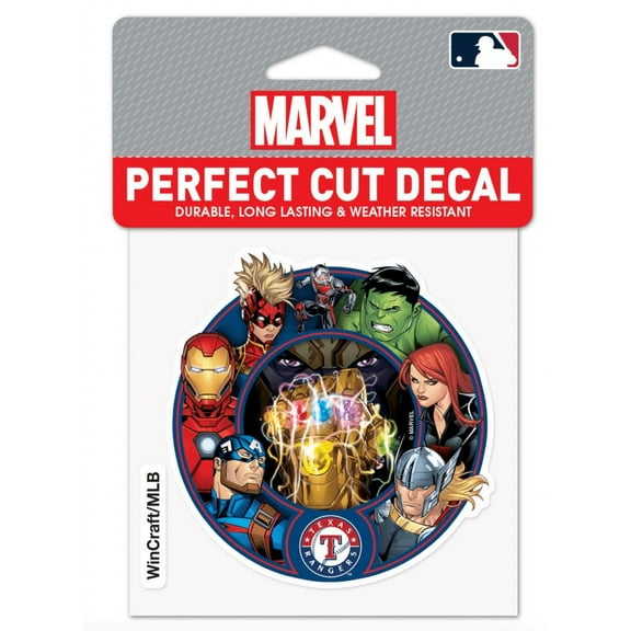 Texas Rangers Marvel Avengers Perfect Cut Decal 4"x4'