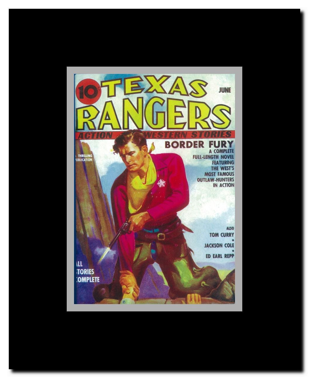 Texas Rangers (Pulp) Framed Movie Poster