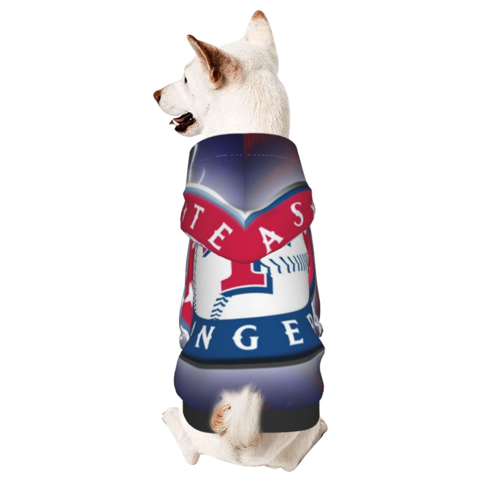 TexasRangers Small Dog Hoodie Casual Coats Sports Costume Dog Cat Pet