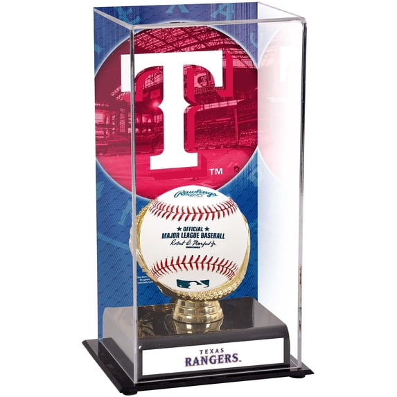 Texas Rangers Sublimated Display Case with Image