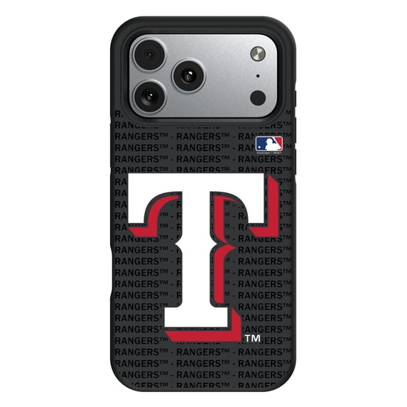 Texas Rangers Text Backdrop Design iPhone Bump Case