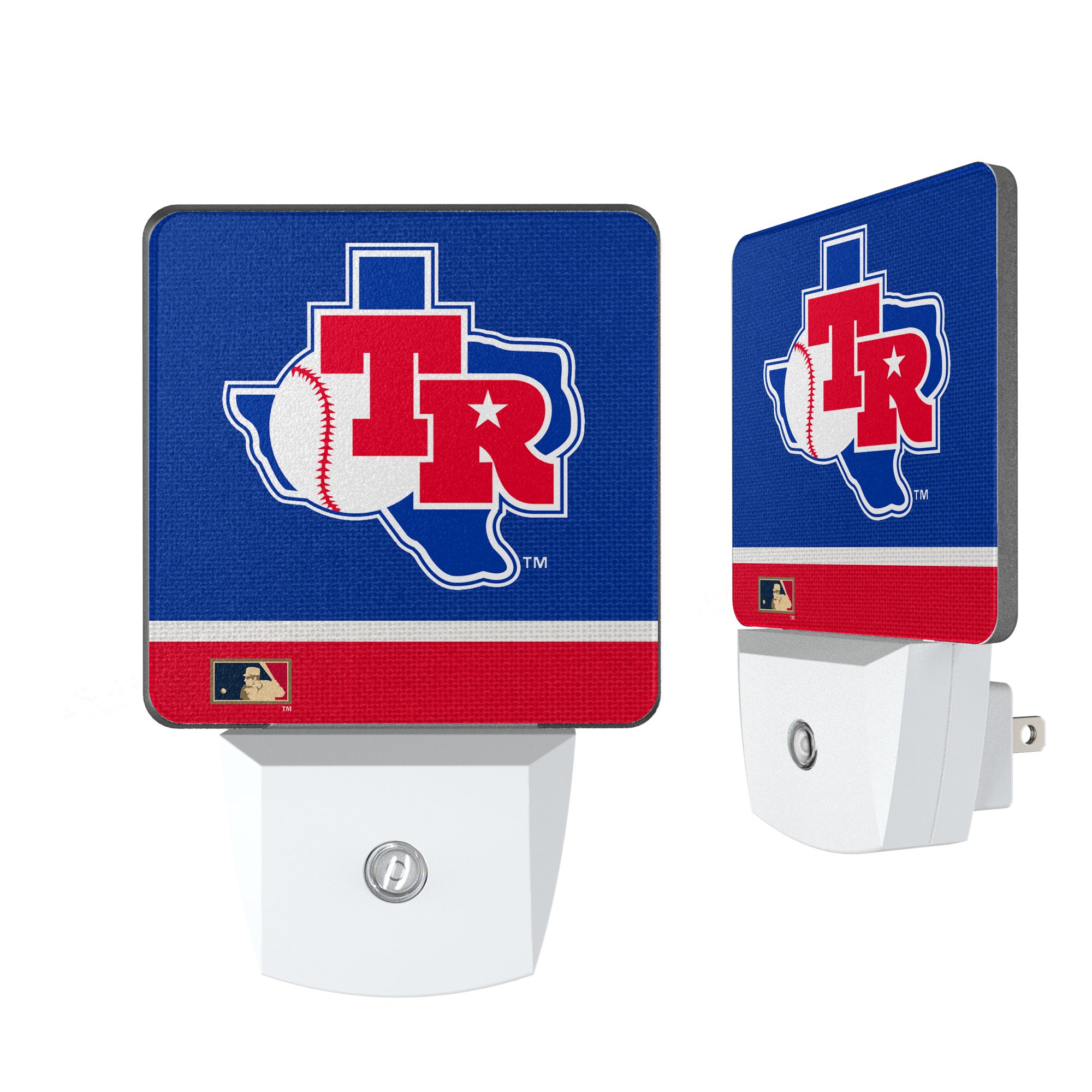 Texas Rangers Throwback Logo Stripe Design Nightlight 2-Pack - Walmart.com
