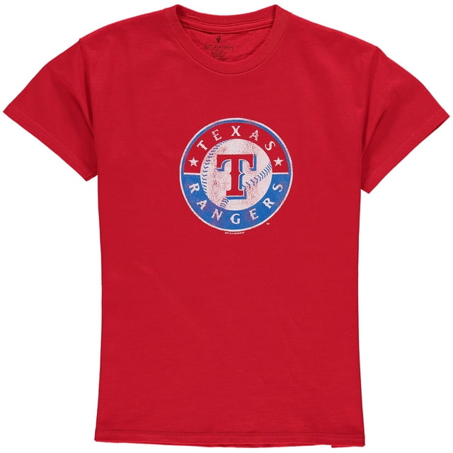 Texas Rangers Youth Distressed Logo T-Shirt - Red