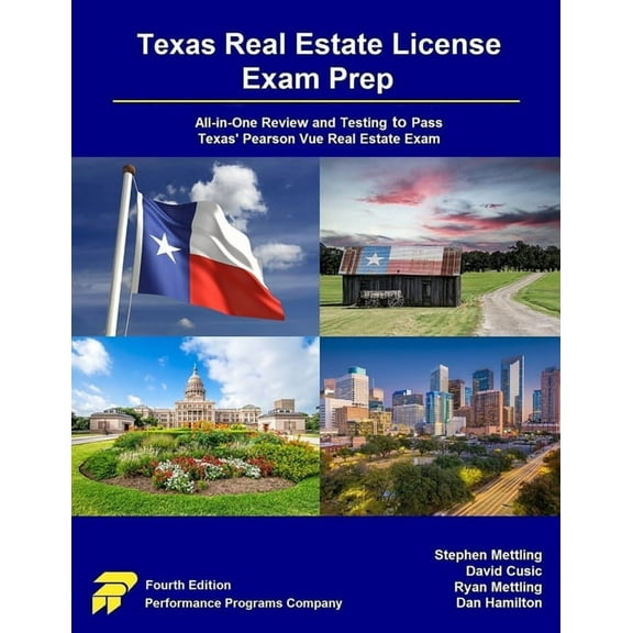 Texas Real Estate License Exam Prep: All-in-One Review and Testing to Pass Texas' Pearson Vue Real Estate Exam, (Paperback)