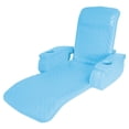 thumbnail image 1 of Texas Rec 31" Folding Baja 1-Person Swimming Pool Float Lounge - Marina Blue, 1 of 2