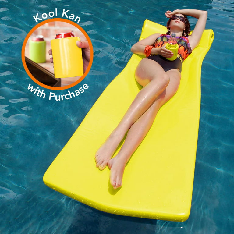 Texas Recreation Foam Super-Soft Kool Pool Float, Yellow