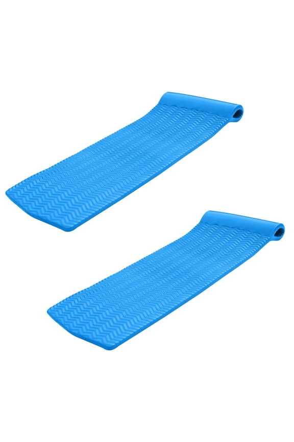 Texas Recreation Serenity 70' Foam Raft Lounger Pool Float, Bahama Blue (2 Pack)