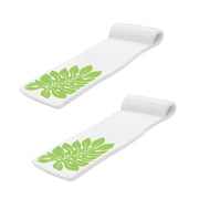 TRC Recreation Sunsation 1.75 Foam Pool Float Lounger w/ Headrest, 2 Pack, White/Green