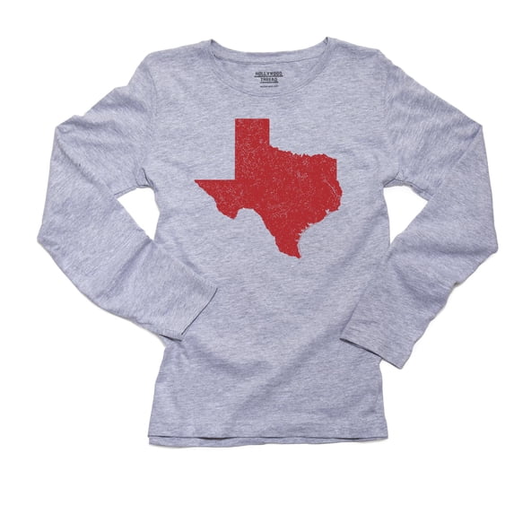 Texas Red Republican - Election Silhouette Women's Long Sleeve Grey T-Shirt