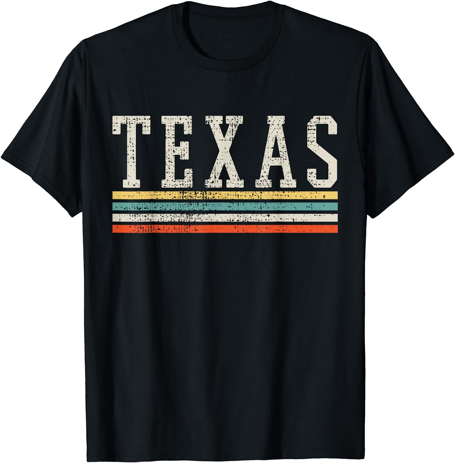 Texas Retro Vintage T-Shirt Black - Walmart.com