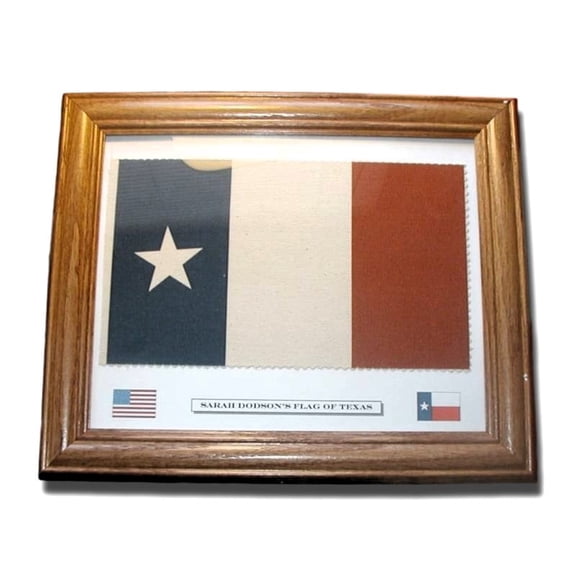 Texas Revolution...Historic Texas Flag of Sarah Dodson. American  Wall Decor, Wall Art.