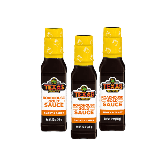 Texas Roadhouse Gold Sauce, Smoky & Tangy, 3-Pack 12 fl. oz. Bottles