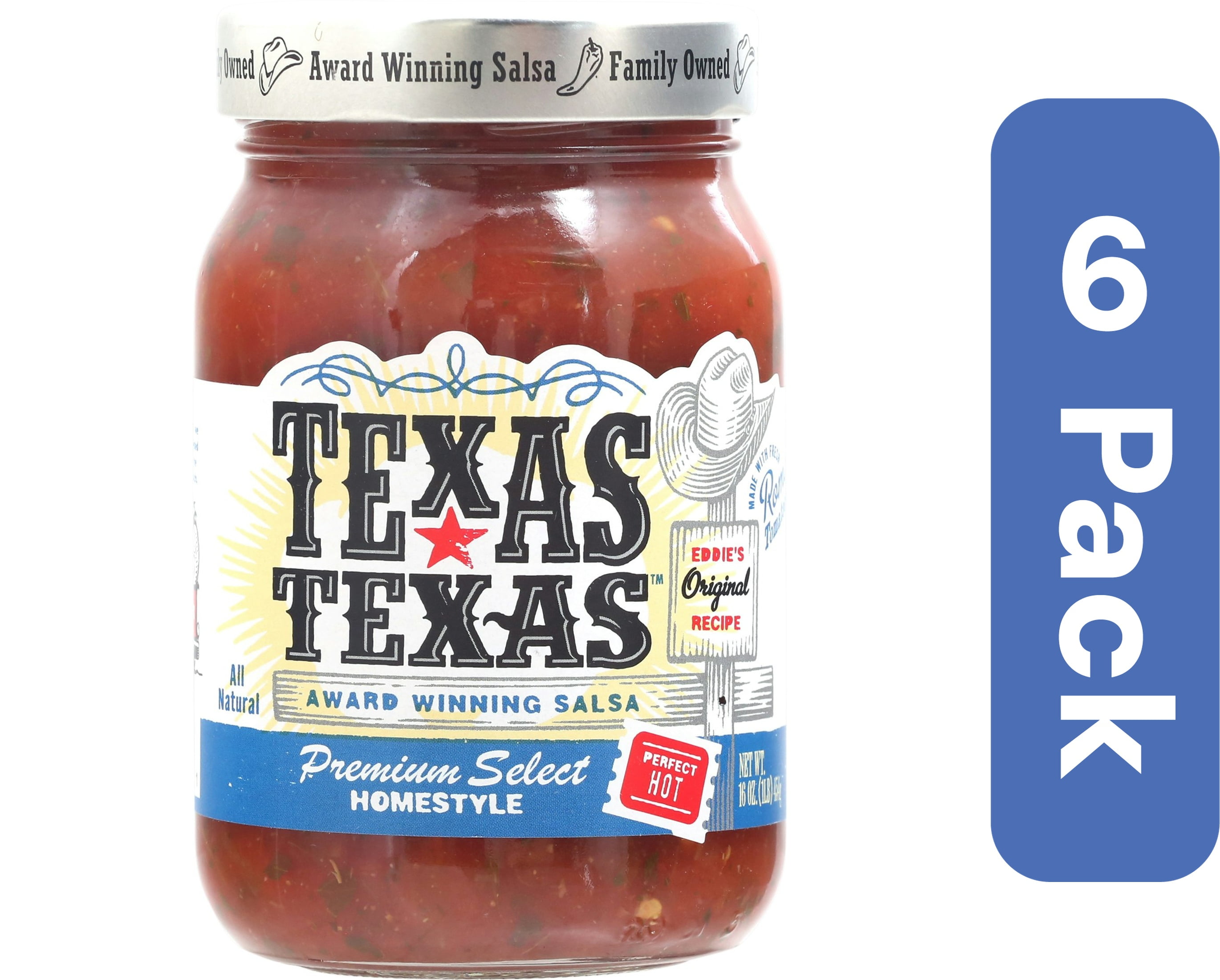 Texas Salsa Homestyle Hot 16 oz (Pack of 6)