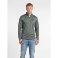 thumbnail image 1 of Texas San Antonio Roadrunners Reebok Mens Dark Gray Textured Qtr Zip Pullover, 1 of 5