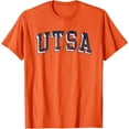 thumbnail image 1 of Texas San Antonio Roadrunners Retro Arch Orange T-Shirt, 1 of 3