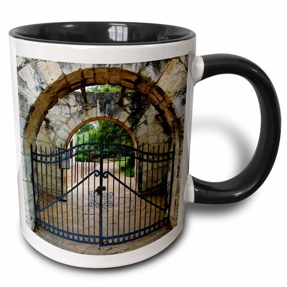 3drose, Texas, San Antonio. the Alamo - Us44 Mde0068 - Michael Defreitas, 15oz Two-tone Black Mug
