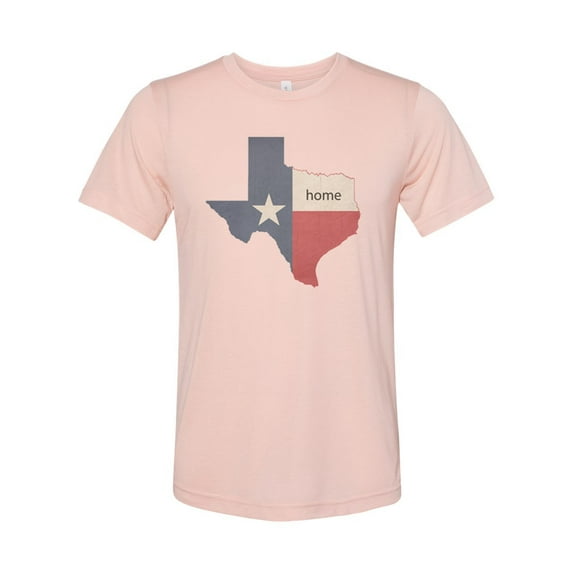 "Texas Shirt, Texas Is Home, TX Tee, Soft Bella Canvas, Sublimation, Texas Tee, I'm From Texas, TX Shirt, Texas Native, Texan Shirt, Unisex, Peach, LARGE"
