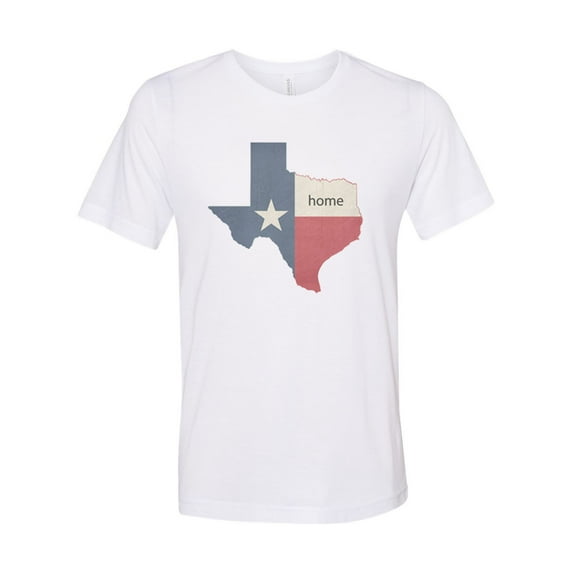 "Texas Shirt, Texas Is Home, TX Tee, Soft Bella Canvas, Sublimation, Texas Tee, I'm From Texas, TX Shirt, Texas Native, Texan Shirt, Unisex, White, LARGE"