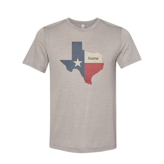 "Texas Shirt, Texas Is Home, TX Tee, Soft Bella Canvas, Sublimation, Texas Tee, I'm From Texas, TX Shirt, Texas Native, Texan Shirt, Unisex, Heather Stone, 2XL"