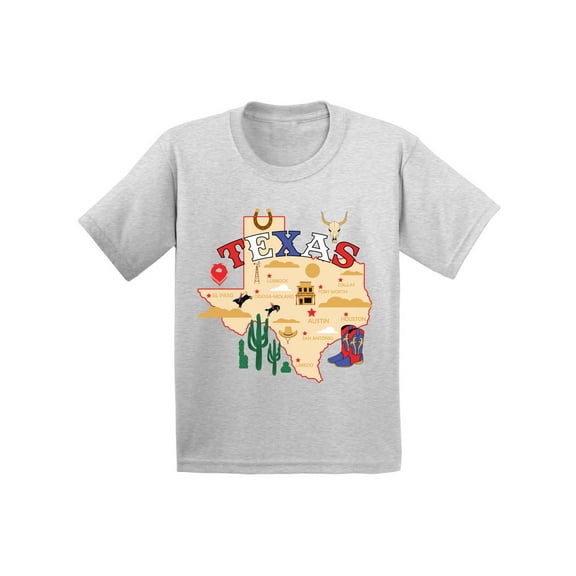 Texas Shirt for Kids - Age 6 to 15 Years - TX State USA - Youth Graphic Novelty Souvenir