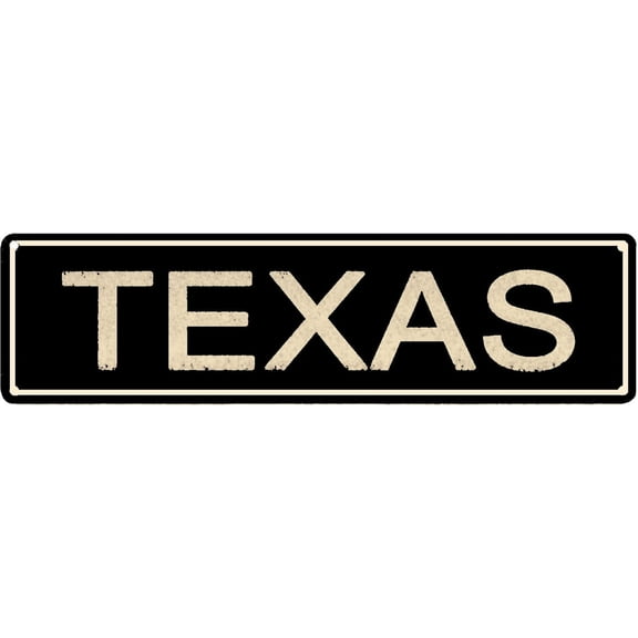 Texas Sign, America State Name Vintage Street Sign Metal Tin Sign Retro Wall Decor for Office/Home/Classroom - Best Decor Gift Ideas for Women Men Friends 4x16 Inch