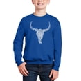 thumbnail image 1 of Texas Skull - Boy's Word Art Crewneck Sweatshirt, 1 of 3