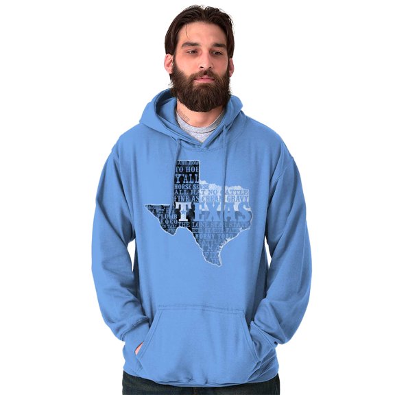 Texas Slang Funny State Shape TX Unisex Plus Fleece Graphic Hoodie Brisco Brands 4X