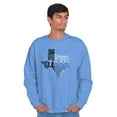 thumbnail image 1 of Texas Slang Funny State Shape TX Unisex Plus Fleece Graphic Sweatshirt Brisco Brands 2X, 1 of 3