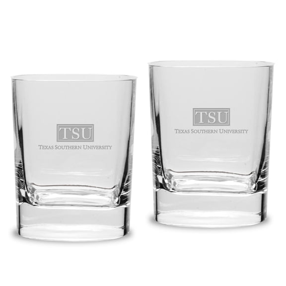 Texas Southern Tigers 2-Piece 11.75oz. Luigi Bormioli Square Double Old Fashion Glasses Set