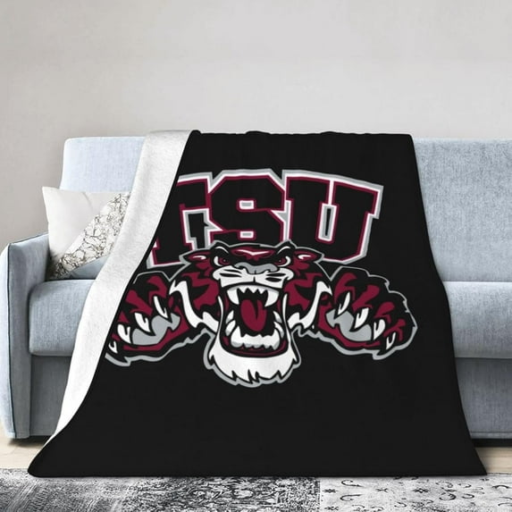Texas Southern University Fleece Blanket, Very Soft Microfiber Flannel Blanket for Couch Warm and Cozy for All Seasons