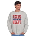 thumbnail image 1 of Texas Southwestern Pride TX Heart Sweatshirt for Men or Women Brisco Brands S, 1 of 6