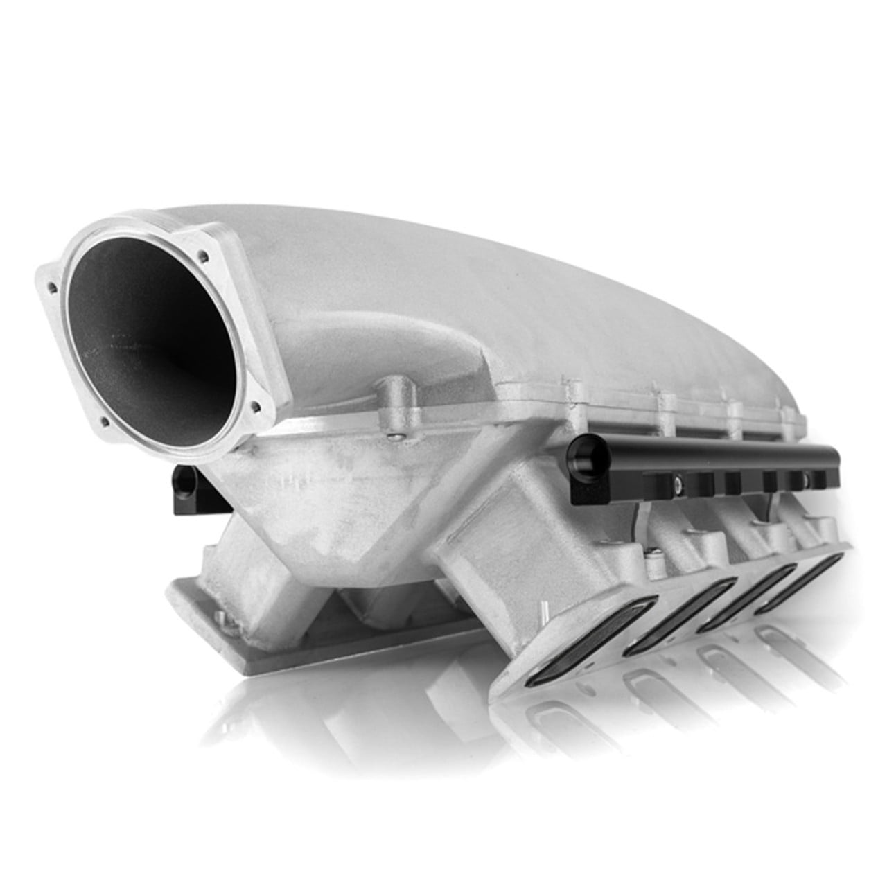 Texas Speed Intake Titan SR-1 Short Runner 102mm Natural Finish Cast LS1 Cathedral Port Intake Manifold with Fuel Rails -Fits 5.3 5.7 6.0 LS (Intake, Spacers and Throttle Cable Bracket)