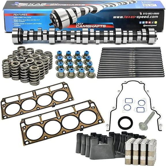 Texas Speed & Performance TSP Chopacabra Truck Camshaft Install Kit for Gen III/IV LS 4.8L 5.3L LS1 Vortec Trucks (Includes Cam Kit, Gaskets, Lifters & Trays)